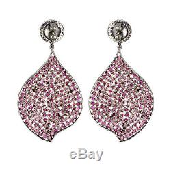 14K Gold Ruby Gemstone Vintage Inspired Dangle Earrings Sterling Silver Jewelry