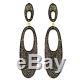 14K Yellow Gold Diamond Pave Vintage Style Earrings 925 Sterling Silver Jewelry