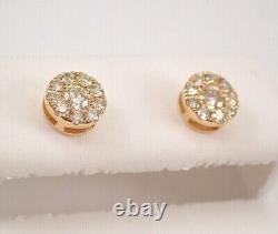 2.20 Ct Round Cut Lab-Created Diamond Stud Earrings 14K Yellow Gold Plated