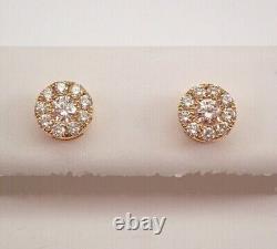 2.20 Ct Round Cut Lab-Created Diamond Stud Earrings 14K Yellow Gold Plated