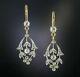 2.75 Ct Lab-created Diamond Vintage Dangle Earrings 14k Yellow Gold Plated