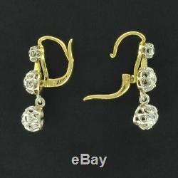 3.50 TCW Brilliant Moissanite Trinket earrings in 925 Solid Sterling Silver