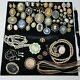 51 Pc Vintage&mod Cameo Jewelry Lot Brooches Earrings- Sterling, Germany, Florenza