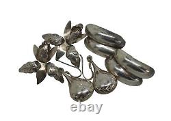6 Pair Lot of Vintage Mexico Sterling Silver. 925 Post Back Earrings MCM 33g