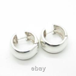 925 Sterling Silver Vintage Huggie Earrings