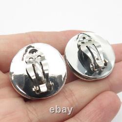925 Sterling Silver Vintage Mexico Nest Clip On Earrings