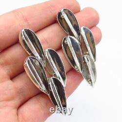925 Sterling Silver Vintage Modernist Earrings