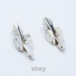 925 Sterling Silver Vintage Modernist Earrings