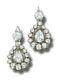 925 Sterling Silver White Pear Round Halo Cz Vintage Style Dangle Earrings Women