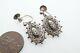 Antique Late Victorian English Sterling Silver Earrings C1886