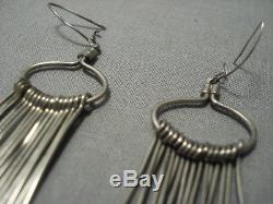 Amazing Vintage Navajo Sterling Silver Earrings