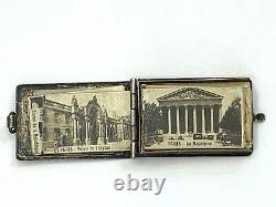 Antique Souvenir Ornate Miniature Sterling Silver Photo Album Pendant