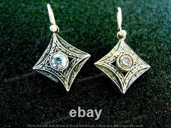 Antique & Vintage Art Deco Earrings 1.40 Ct Round Moissanite 925 Sterling Silver