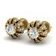 Art Deco Vintage 2.50 Ct Round Diamond Stud Wedding 14k Yellow Gold Fn Earrings