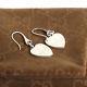 Auth Gucci Heart Sterling Silver 925 Pierced Earrings 1.1cm/0.45 Vintage Italy