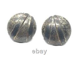 Bayanihan Modernist Vintage 18k Gold And Sterling Silver Earrings 925