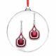 Beautiful Art Deco Dark Red 14.00ct Rubies With Shiny 2.50ct Cz Vintage Earrings