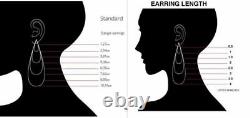 Beautiful Dangling Drop Women's Earrings With Sterling 925 Silver & 4.10CT CZ