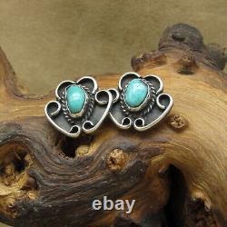 Beautiful Sterling Silver Vintage Turquoise Post Earrings