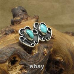 Beautiful Sterling Silver Vintage Turquoise Post Earrings