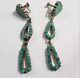 Beautiful Vintage Zuni Dishta Sterling Silver And Turquoise Chandelier Earrings