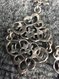 Beautiful vintage Cini sterling silver 925 Ornate Pierce earrings