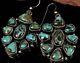 Big Old Pawn Vintage Navajo Natural Nugget Turquoise Dangle Sterling Earrings