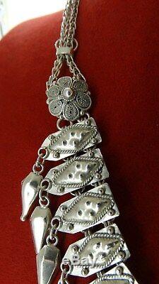 Chatelaine Sterling Silver 925 Vintage Necklace Bracelet Earrings Set $799