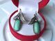 Chic Vintage Original Soviet Ussr Russian Earrings Turquoise Sterling Silver 925
