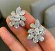 Classis Cluster Pear Marquise Stud Earring 925 Sterling Silver Statement Bijoux