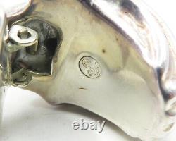 DESIGNER 925 Sterling Silver Vintage Scalloped Non Pierce Earrings EG6229