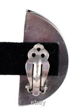 DESIGNER Vintage Sterling Silver, Amethyst, & Crystal Clip-On Earrings