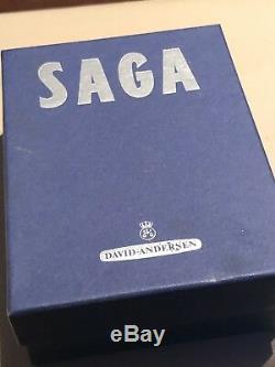 David Andersen vintage saga collection 925 Sterling silver Earrings Norway box