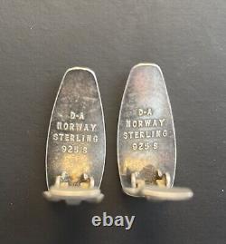 David Anderson SAGA Vintage 1950's Norway Sterling Silver Earrings