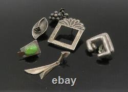 EUROPEAN 925 Sterling Silver Vintage Turquoise Lot Single Earrings EG11381