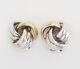 Elegant Vintage 14k Gold 925 Sterling Silver Knot Clip On Earrings Tiffany Co
