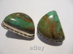 Exquisite Vintage Signed D. Troutman Sterling&turquoise Earrings-breathtaking