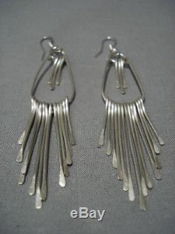 Fabulous Vintage Navajo Sterling Silver Earrings