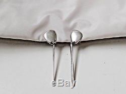 GEORG JENSEN sterling silver drop pebble earrings clips vintage # 445 vintage