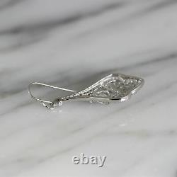 GIGI DESIGNS Sterling Silver Vintage Inspired CZ BridaL Wedding Drop Earrings