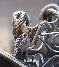 HERMES STERLING SILVER EARRINGS BOUCLES D'OREILLES (ring bracelet watch vintage)