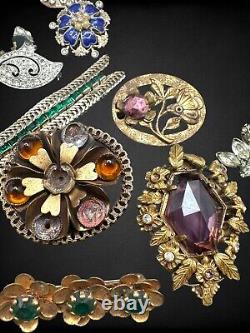 Huge Lot Vintage Art Deco Victorian Repair Harvest Jewelry Pell Sterling Coro