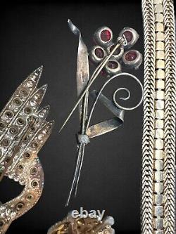 Huge Lot Vintage Art Deco Victorian Repair Harvest Jewelry Pell Sterling Coro