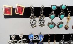 Huge Vintage Pierced Earring Lot191 Prs Crystaldangle10k14ksterling+