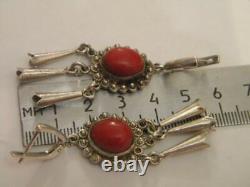 Huge Vintage Women's Earrings Sterling Silver 925 Retro Jewelry 16.28 gr