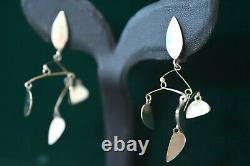 Iconic RUTH BERRIDGE 1954 VTG Modernist Kinetic Mobile Sterling Silver Earrings
