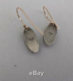 Jeanine Payer Sterling Silver Vintage Baby Photo Earrings