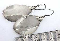 John Hardy vintage Sterling silver large elegant hook hook dangle earrings