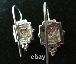 Judith Ripka Vintage Sterling Silver Gold-clad Accent Heart Pierced Earrings Box