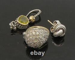 LAGOS HARDY BIXBY 925 Silver & 14K GOLD Vintage 3 Pcs Single Earrings- EG11243